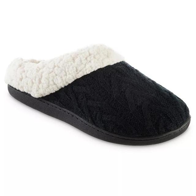 isotoner Alexis Womens Cable Knit Hoodback Slippers Product Image