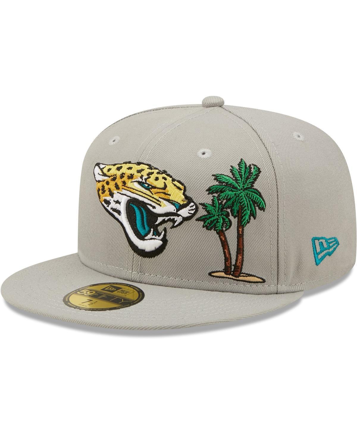 Mens New Era Gray Jacksonville Jaguars City Describe 59Fifty Fitted Hat Product Image