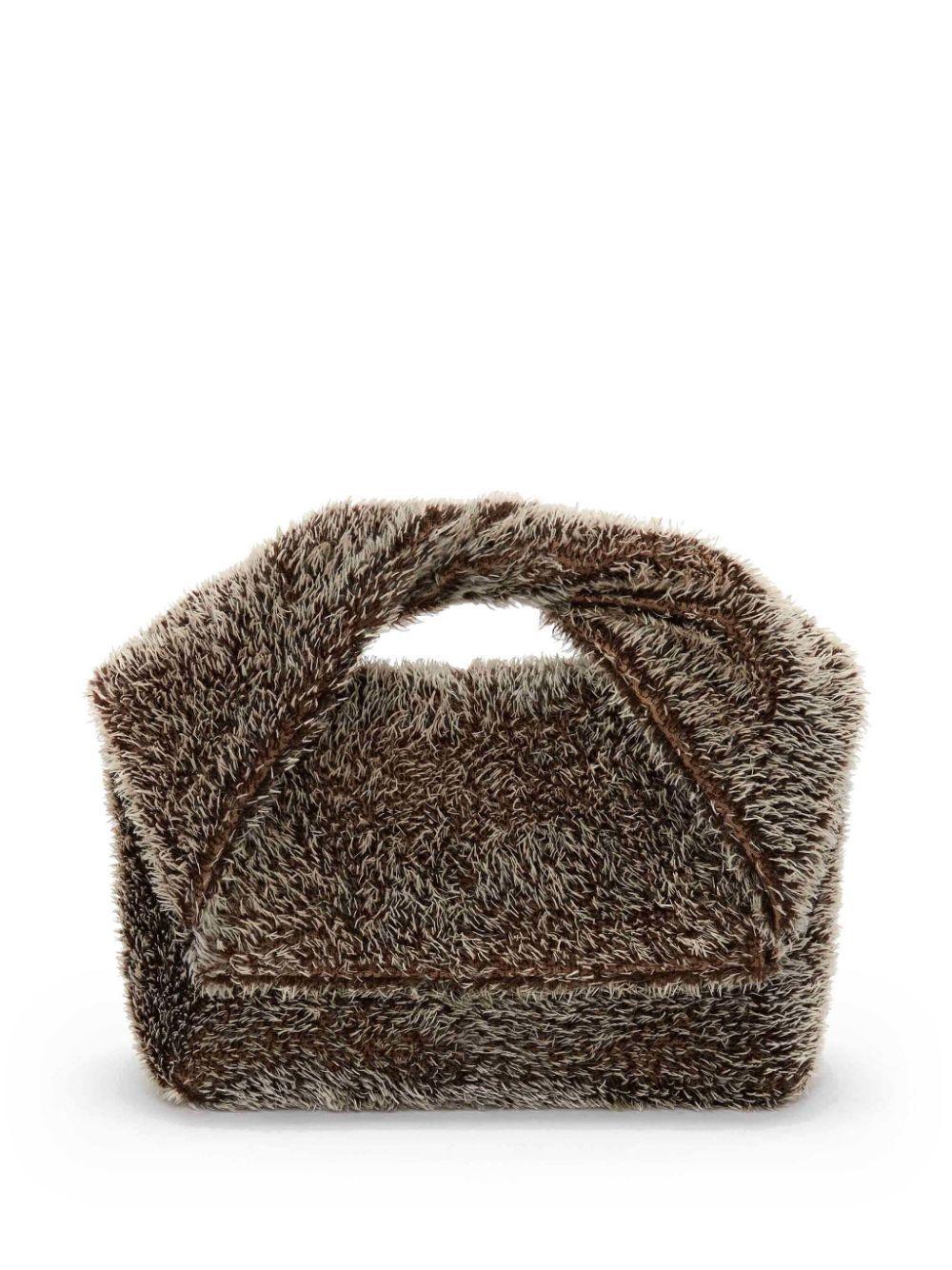 JW ANDERSON Mohair Twister Top-handle Bag In Brown Product Image