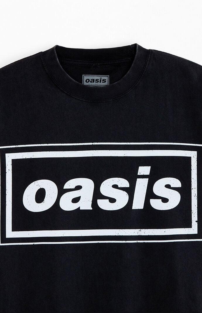 Men's Oasis Distressed Logo Oversized T-Shirt Product Image