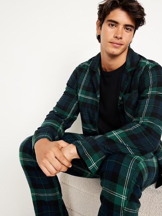 Printed Flannel Pajama Set Product Image