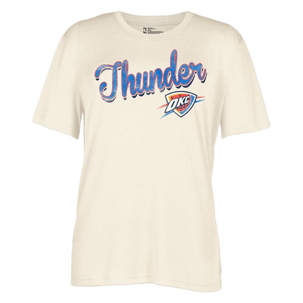 NBA Oklahoma City Thunder Womens Off White Fashion T-Shirt Product Image