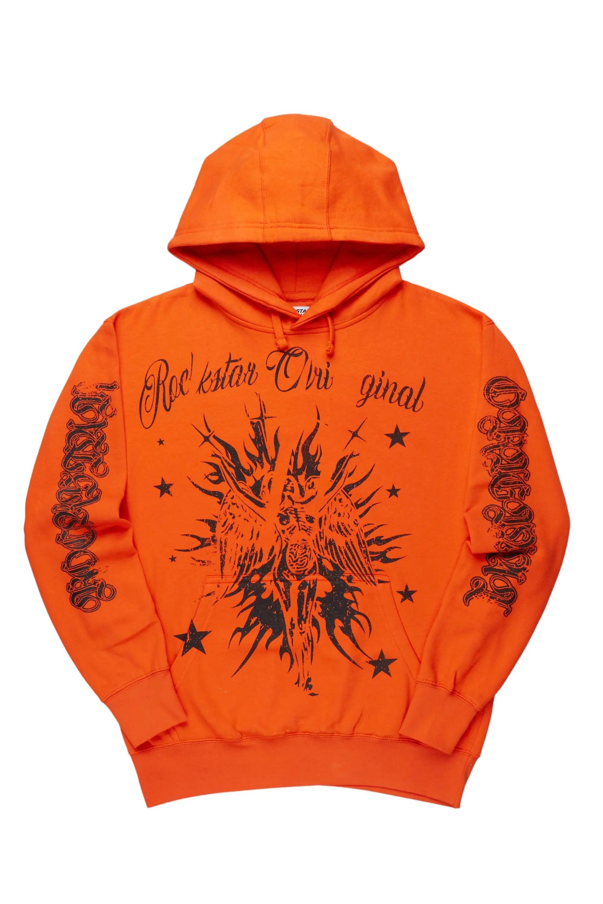 Mermaid Orange Graphic Hoodie Male Product Image