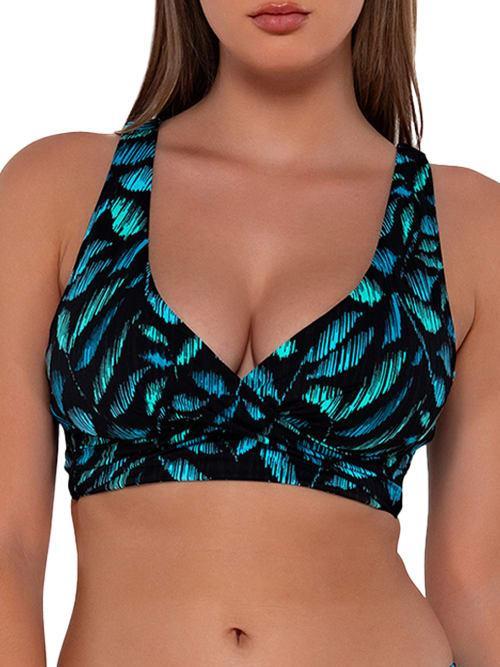 Printed Underwire Wrap Bikini Top Product Image