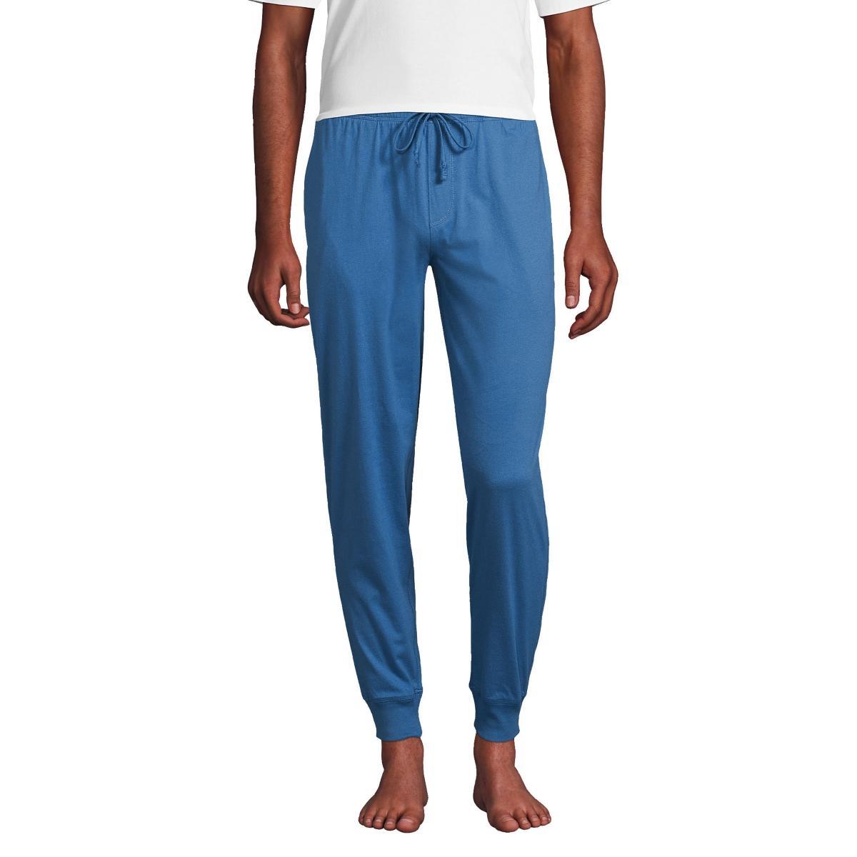 Mens Lands End Knit Jersey Joggers Blue Product Image