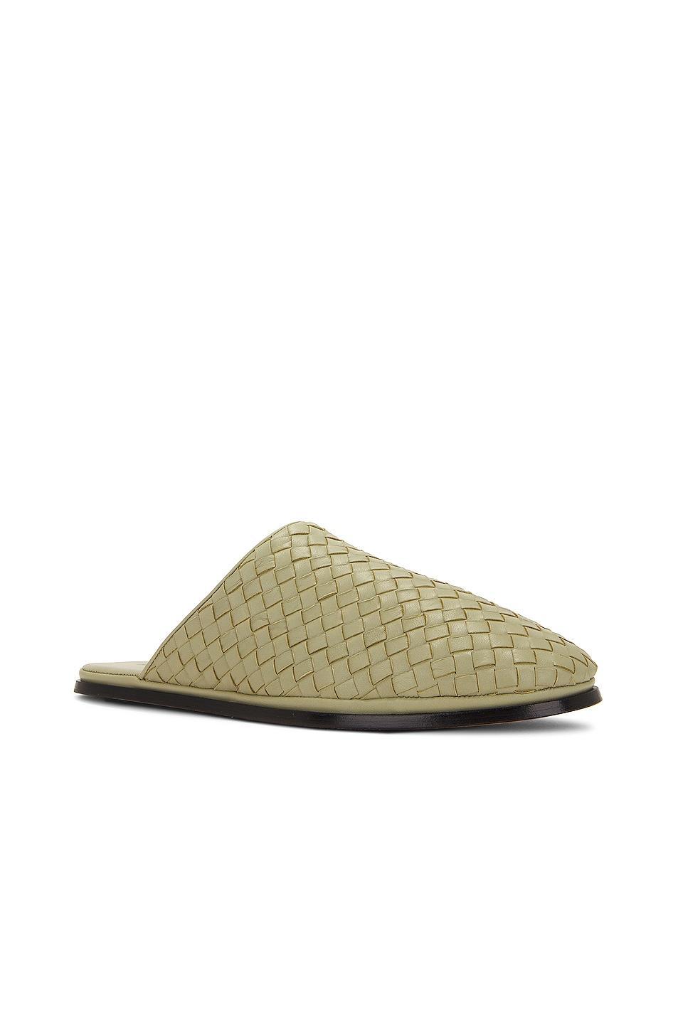 Bottega Veneta Open Back Slipper in Travertine - Grey. Size 41 (also in ). Product Image