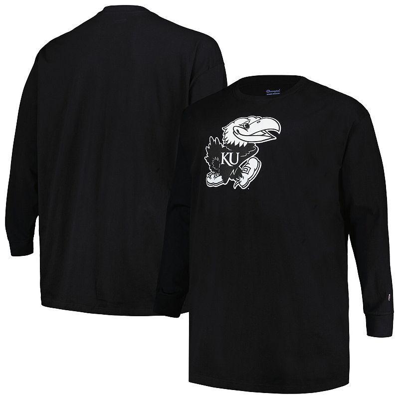 Mens Profile Kansas Jayhawks Big & Tall Pop Long Sleeve T-Shirt Product Image