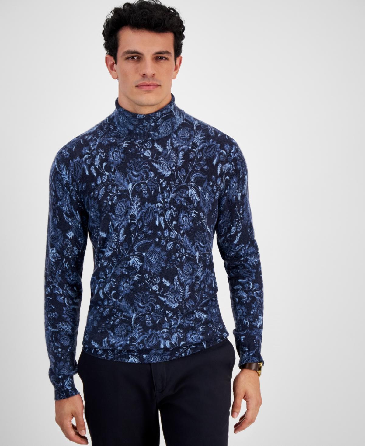 Club Room Mens Printed Cashmere Turtleneck Sweater, Created for Macys Product Image