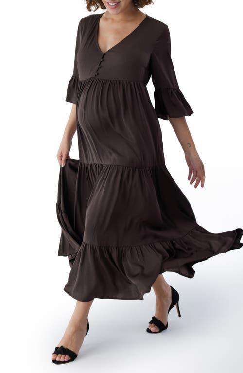 Ingrid & Isabel Tiered Maternity/Nursing Dress Product Image