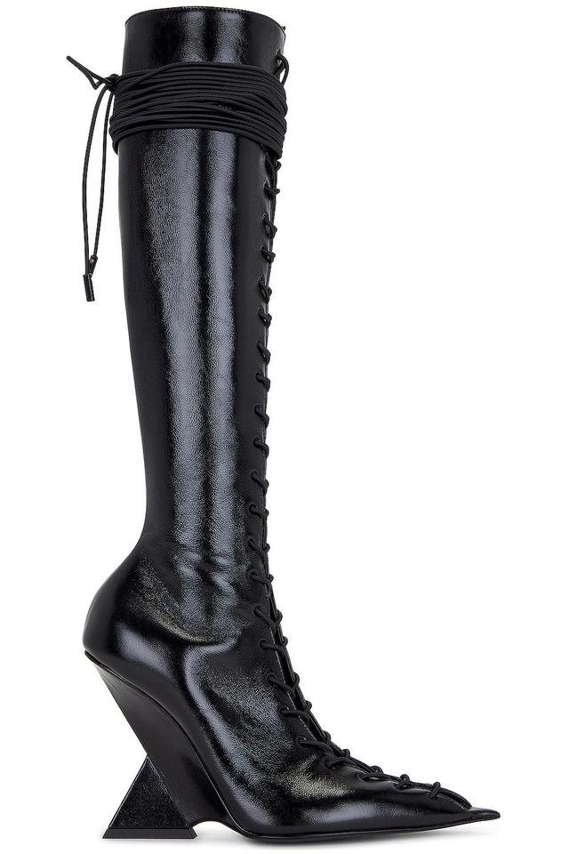 THE ATTICO Morgan High Boot in Black - Black. Size 36.5 (also in 36, 37.5, 38, 39, 39.5, 41). Product Image