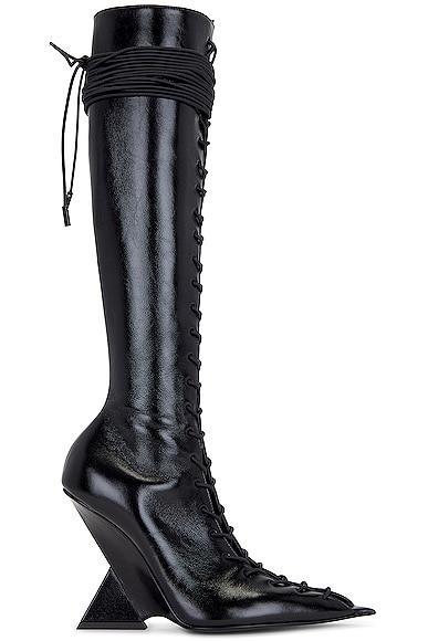 THE ATTICO Morgan High Boot in Black - Black. Size 36.5 (also in 36, 37.5, 38, 39, 39.5, 41). Product Image