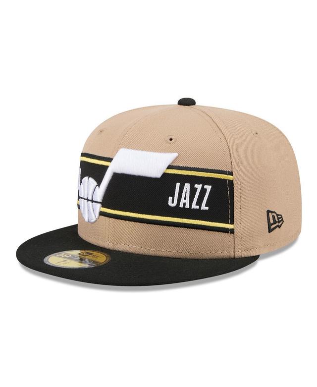 New Era Mens Tan/Black Utah Jazz 2024 Nba Draft 59FIFTY Hat Product Image