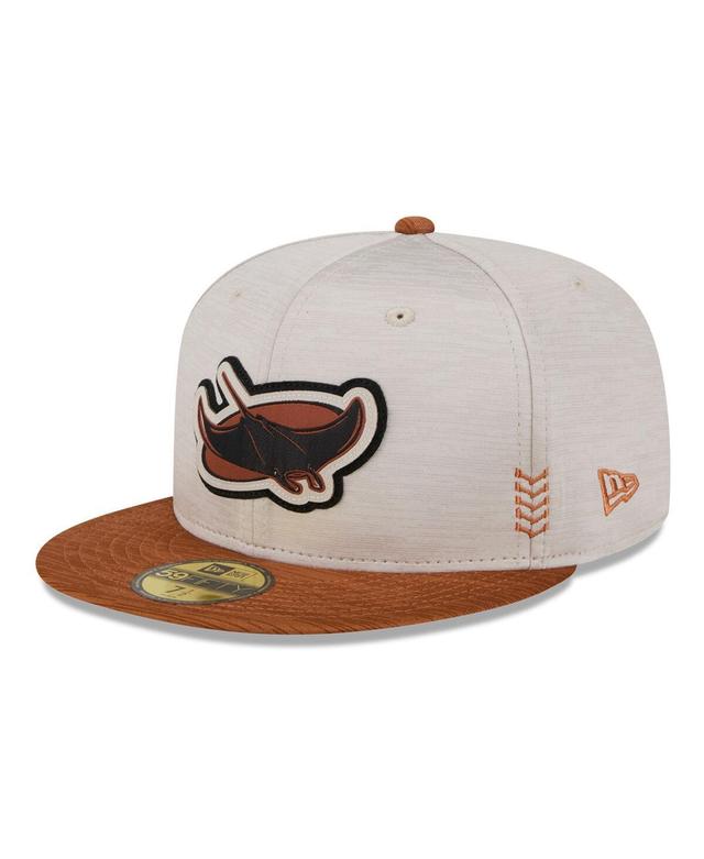 Mens New Era Stone/Brown Tampa Bay Rays 2024 Clubhouse 59FIFTY Fitted Hat Product Image