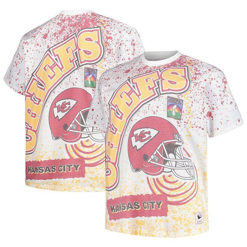 Mens Mitchell & Ness Kansas City Chiefs Big & Tall Allover Print T-Shirt Product Image