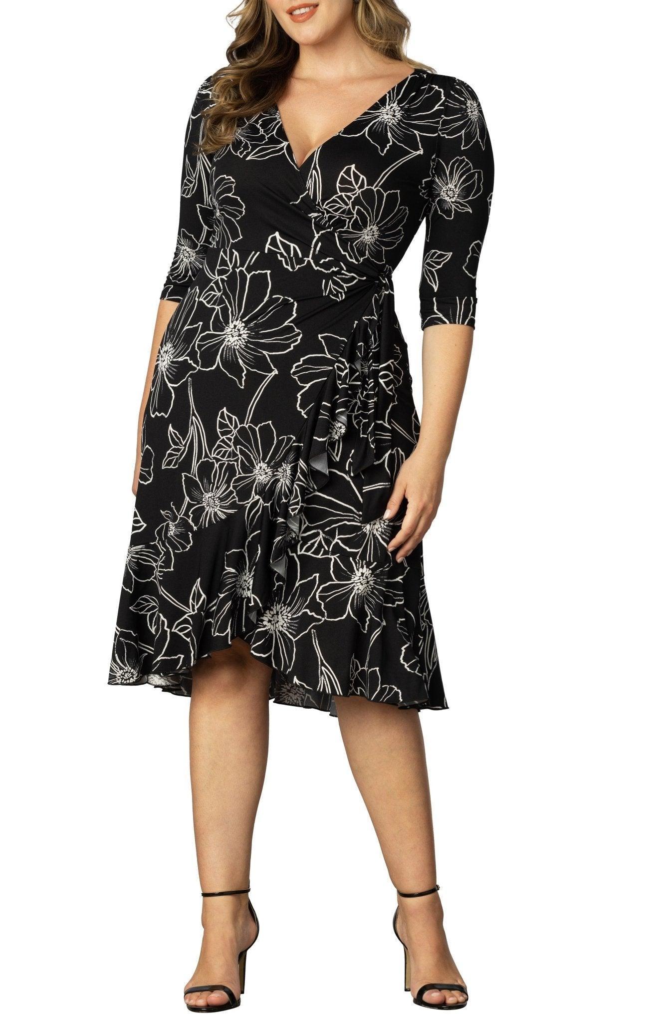 Flirty Flounce Wrap Dress - Plus Product Image