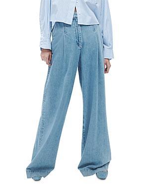 rag & bone Featherweight Abigail Pleated High Rise Wide Leg Jeans in Billie Product Image