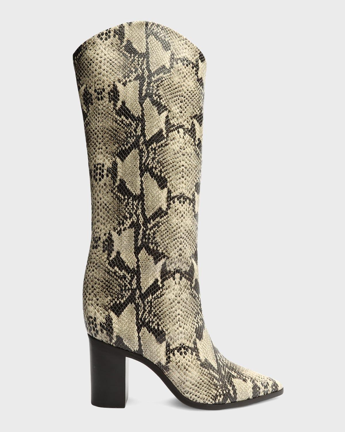 Stuart Weitzman Flare Block Heel Mid Calf Boot Product Image