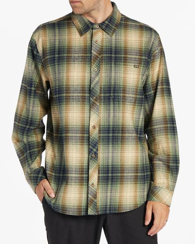 Coastline Flannel Long Sleeve Shirt - Sage Male Product Image