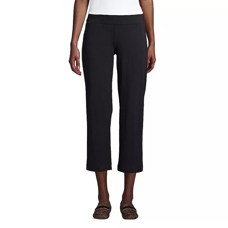 Womens Lands End Starfish Straight-Leg Pull-On Crop Pants Deep Blue Product Image