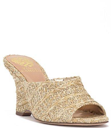 Vince Camuto Vilty Raffia Scuplted Wedge Slides Product Image