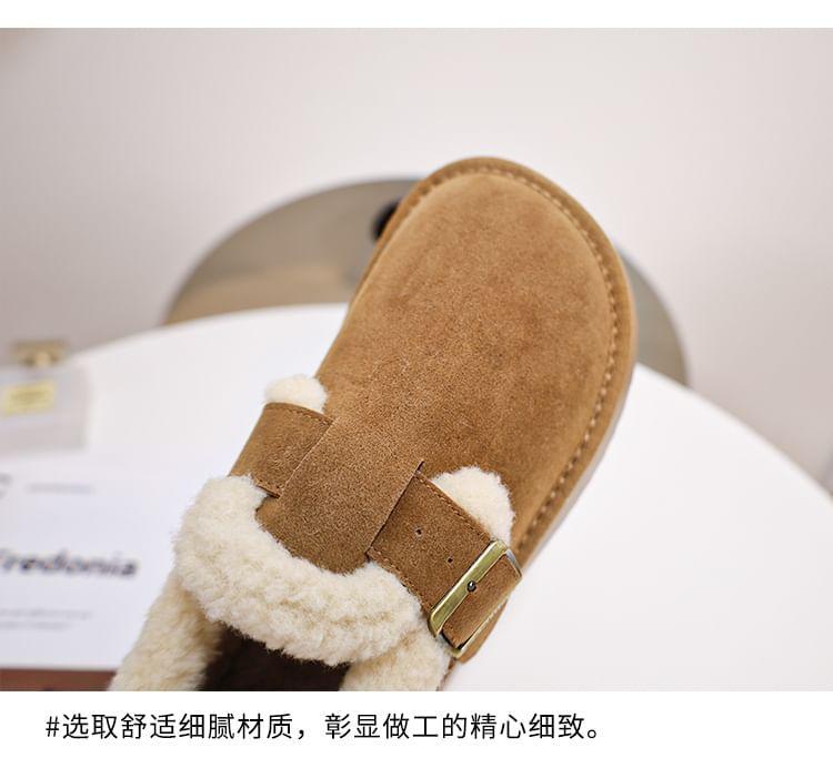 Platform Fleece-Lined Buckled Slip-Ons Product Image