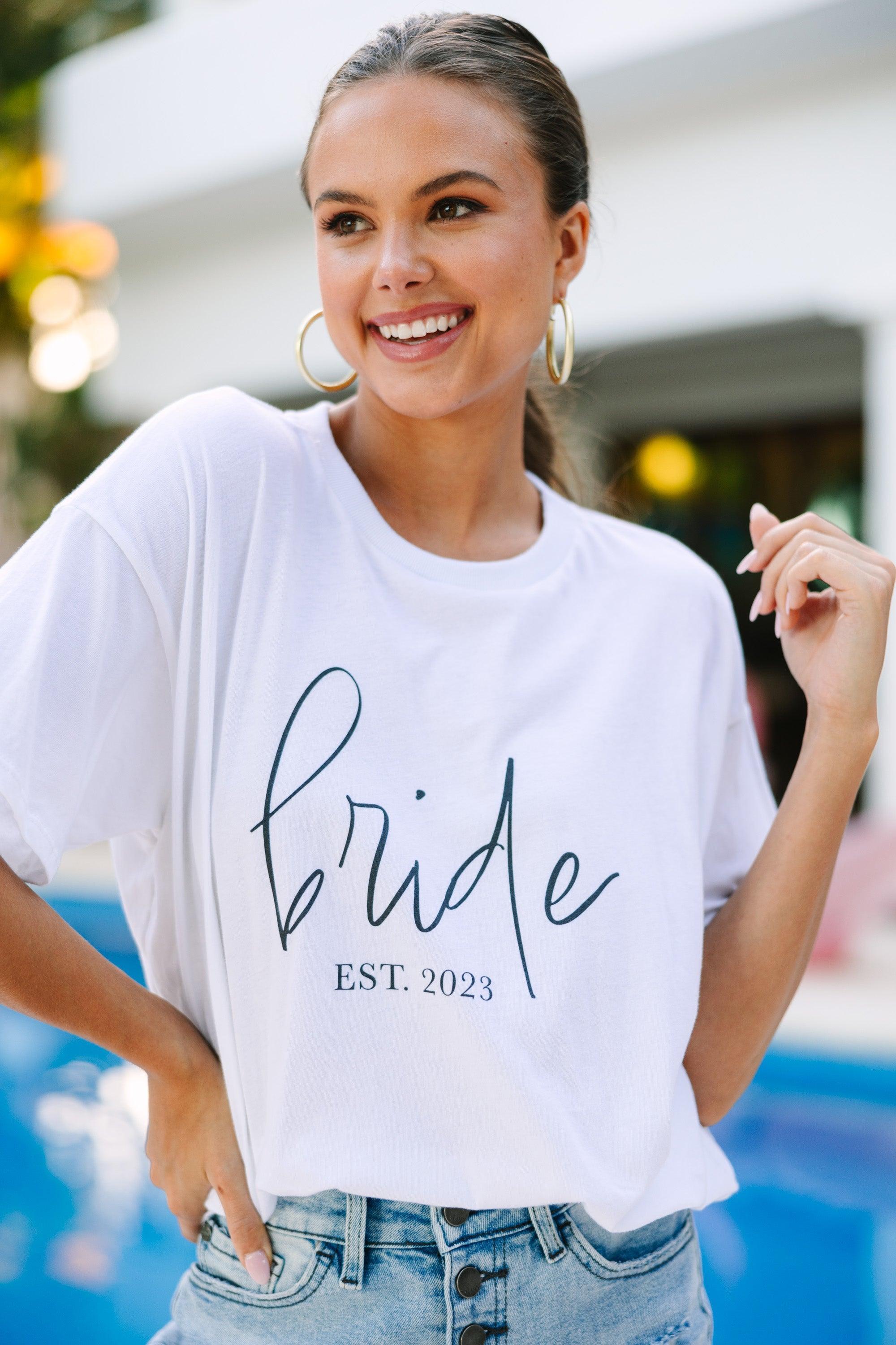 Bride Est. 2023 White Graphic Tee Female product image