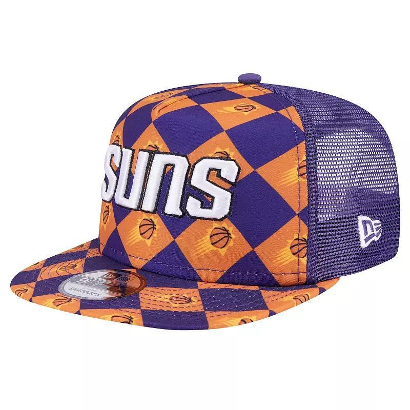 Mens New Era Purple Phoenix Suns Seeing Diamonds A-Frame Trucker 9FIFTY Snapback Hat Product Image