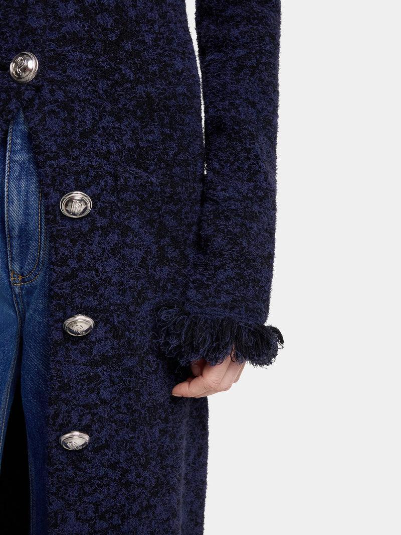 LONG COAT IN TWEED KNIT Product Image