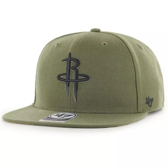 Mens 47 Olive Houston Rockets Ballpark Camo Captain Snapback Hat Product Image