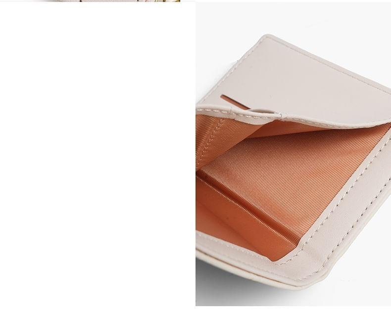 Quilted Faux Leather Short Wallet Product Image