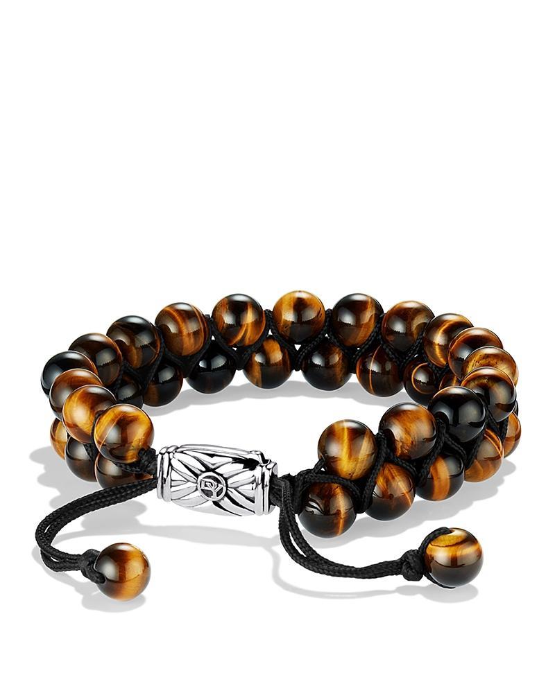 Mens Spiritual Beads Two Row Woven Bracelet, 8mm Product Image