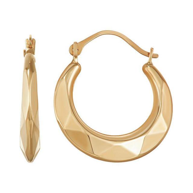 Taylor Grace 10k Gold Twist Hoop Earrings, Womens, Yellow Product Image