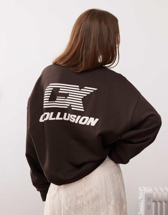 COLLUSION sports logo sweatshirt Product Image