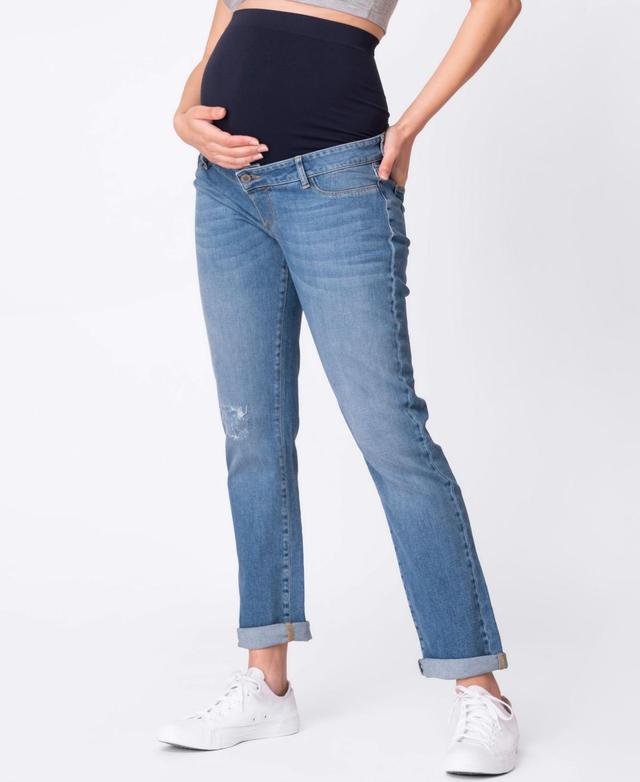 Seraphine Womens Ripped Boyfriend Maternity Jeans Product Image