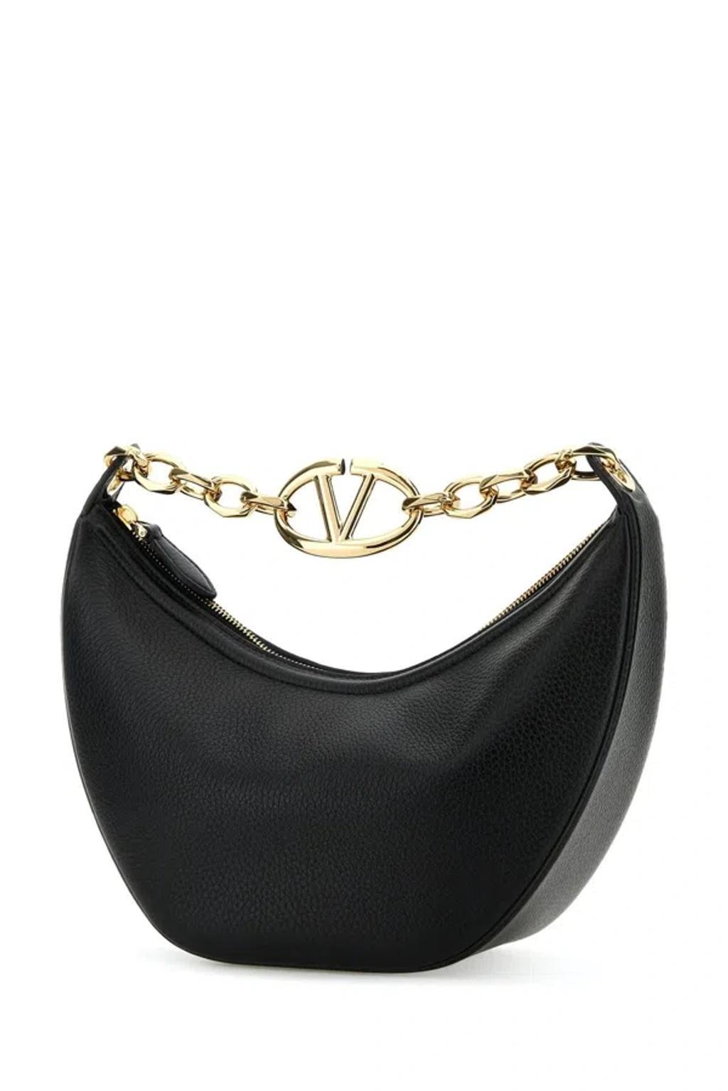 Vlogo Moon Zip-up Small Shoulder Bag In Black Product Image