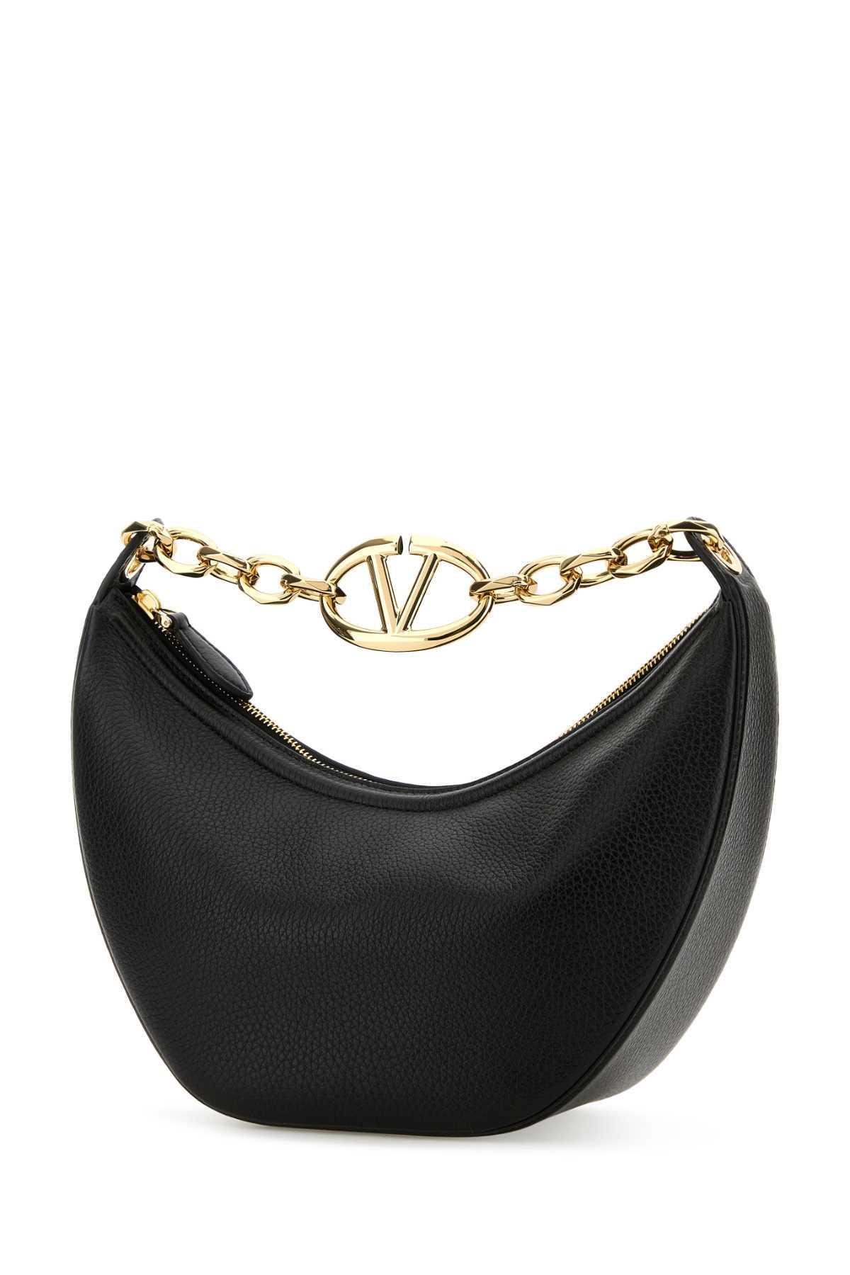 VALENTINO GARAVANI Small Vlogo Moon Hobo Bag In Black Product Image