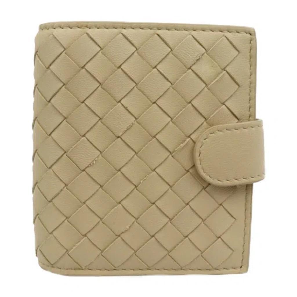 Intrecciato Beige Leather Wallet  () Product Image