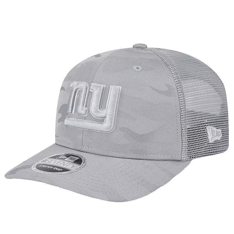 Mens New Era Gray New York Giants Adventure Camo Trucker 9SEVENTY Stretch-Snap Adjustable Hat Product Image