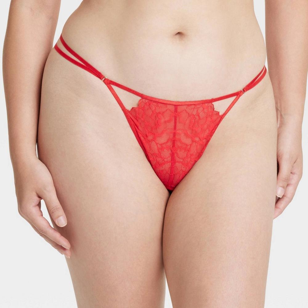 Women's Lace String Thong- Auden™ Red S Product Image