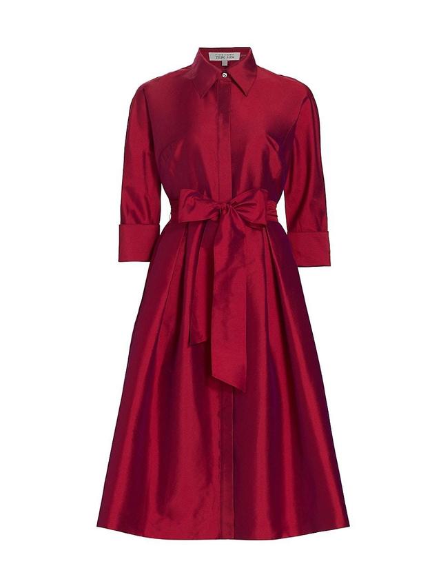 Womens Silk Taffeta Shirtdress Product Image