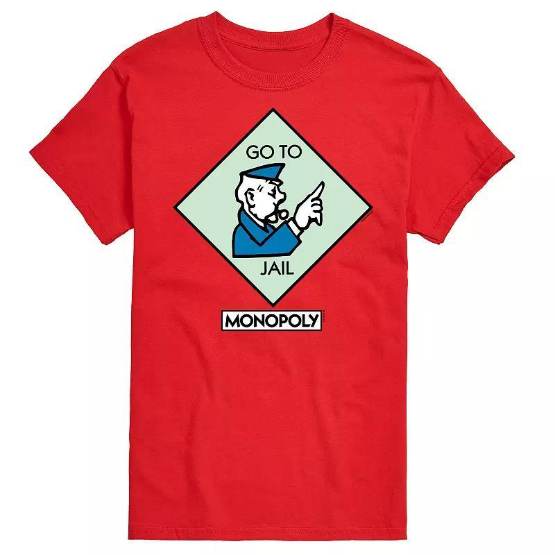 Big & Tall Monopoly Go To Jail Square Graphic Tee, Mens Product Image