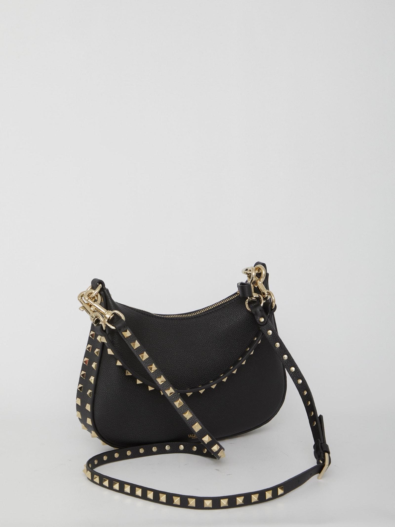 Small Hobo Rockstud Bag In Black Product Image