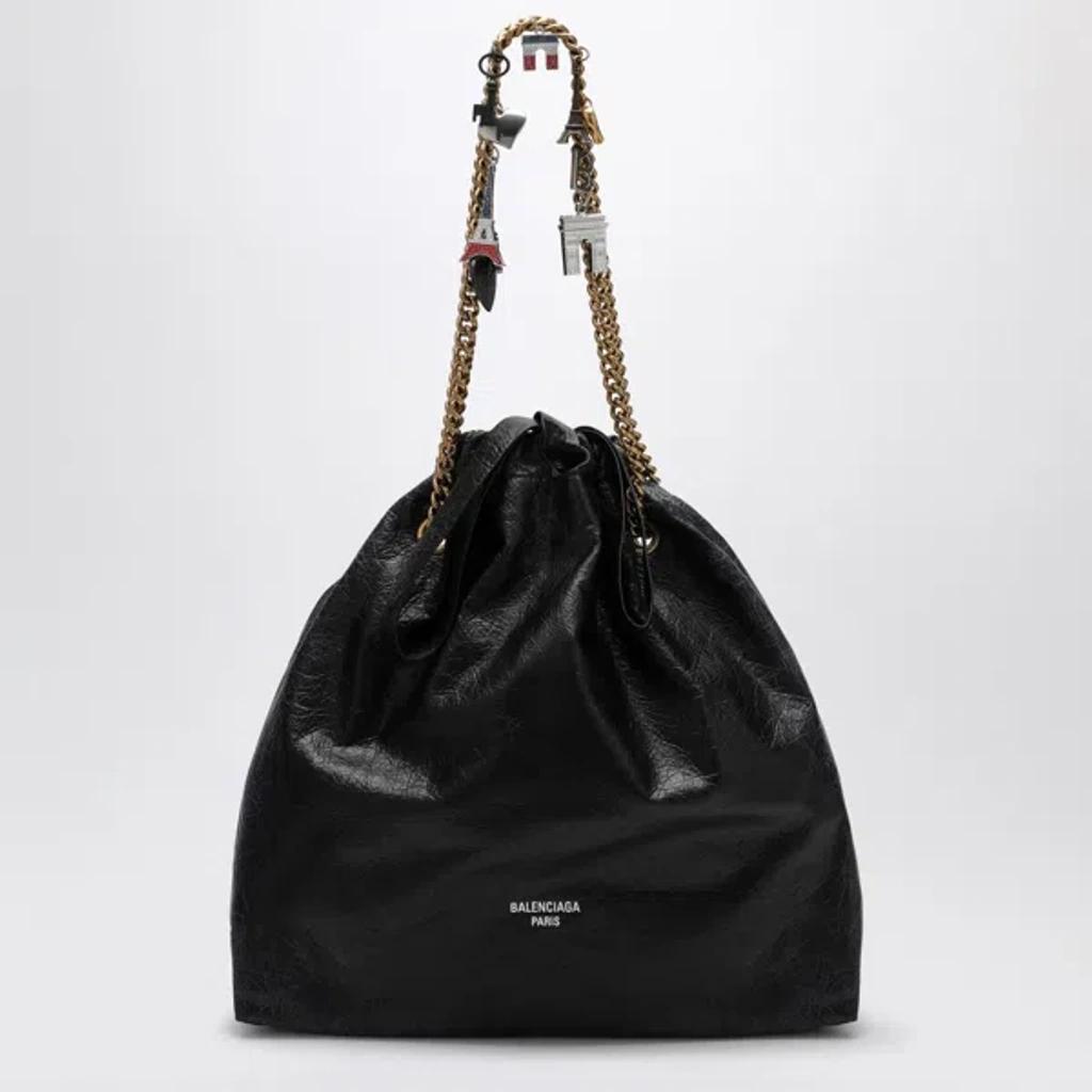 Crush Media Black Leather Tote Bag Product Image