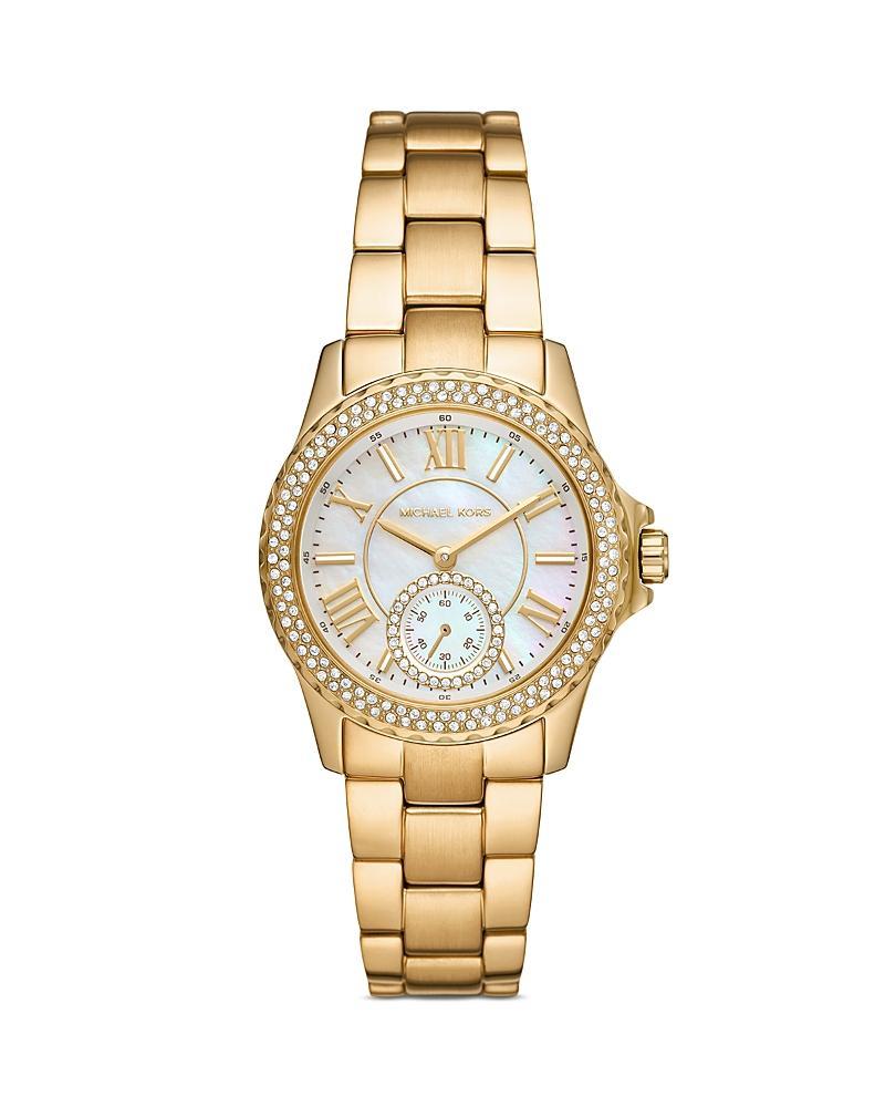 Michael Kors Womens Everest Quartz Three-Hand Rose Gold-Tone Stainless Steel Watch 33mm Product Image