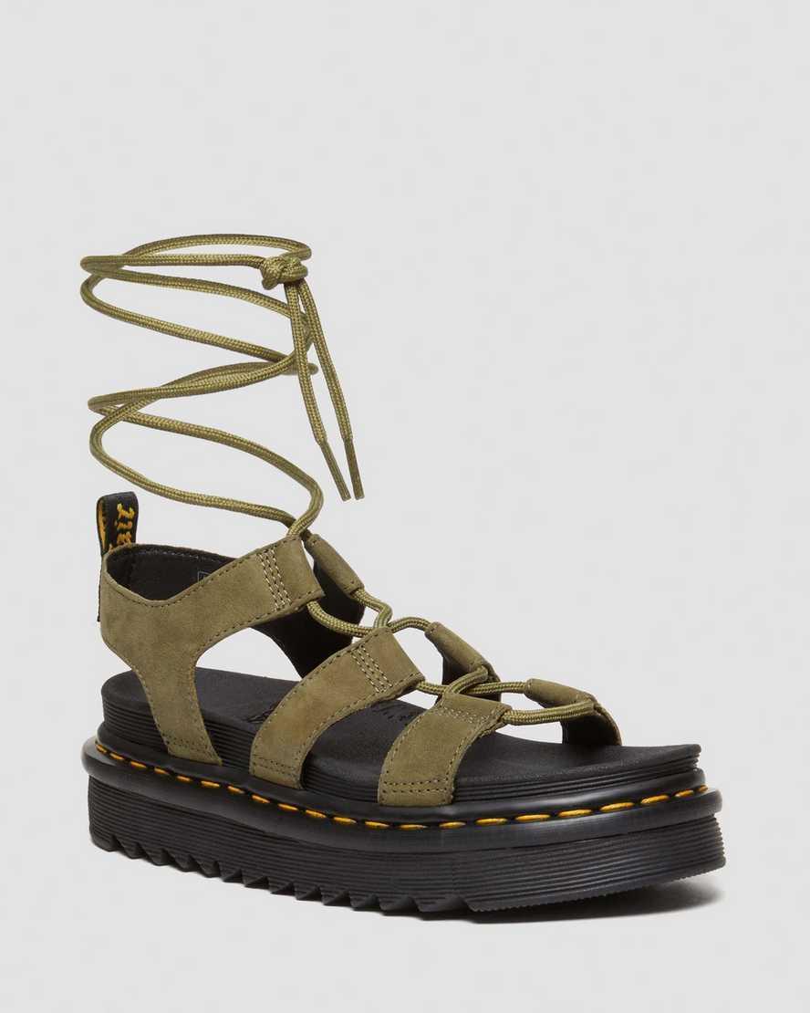 DR MARTENS Nartilla Tumbled Nubuck Leather Gladiator Sandals Product Image