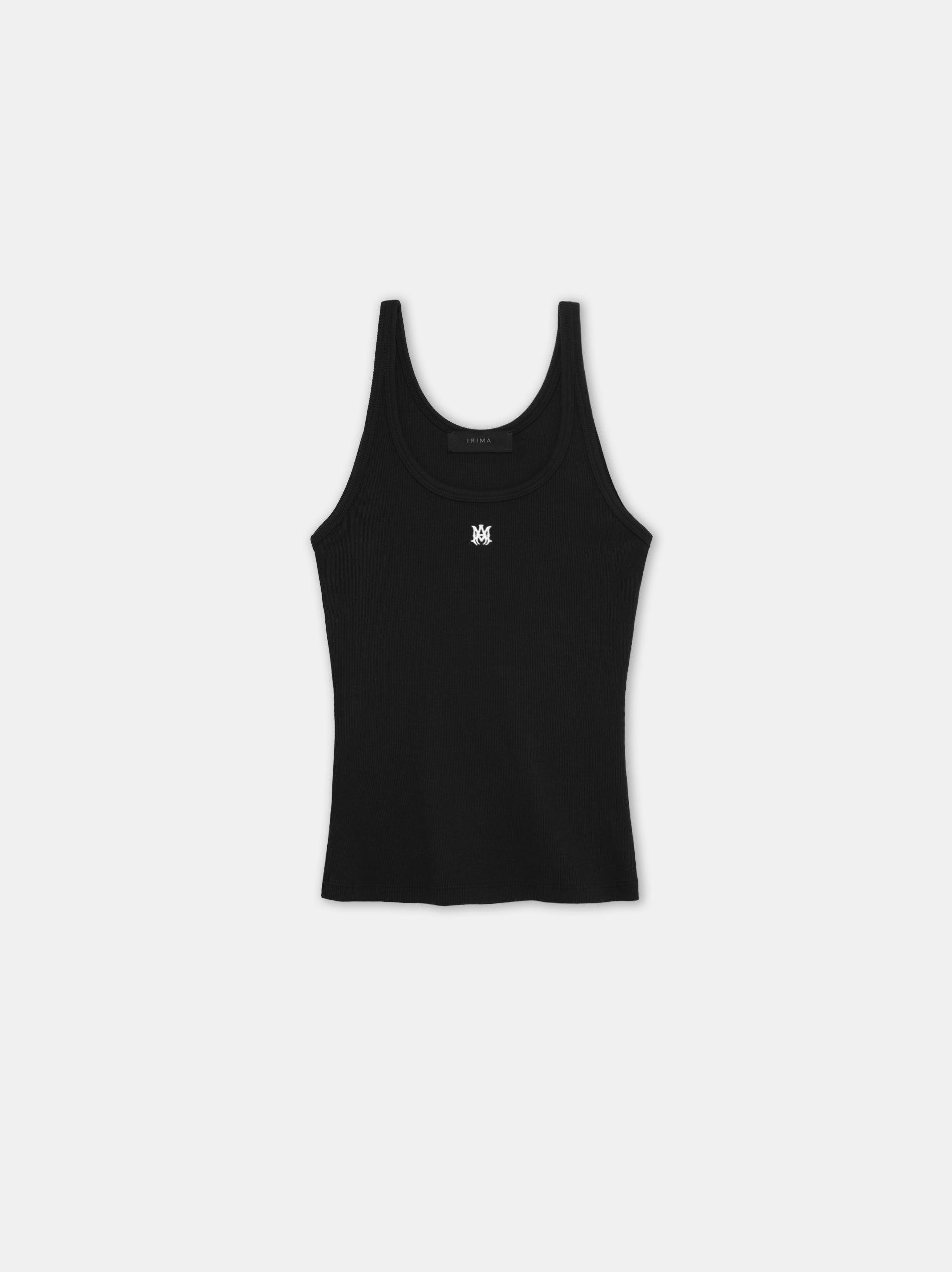 WOMEN - WOMEN'S MA EMBROIDERED RIBBED TANK - Black Female Product Image