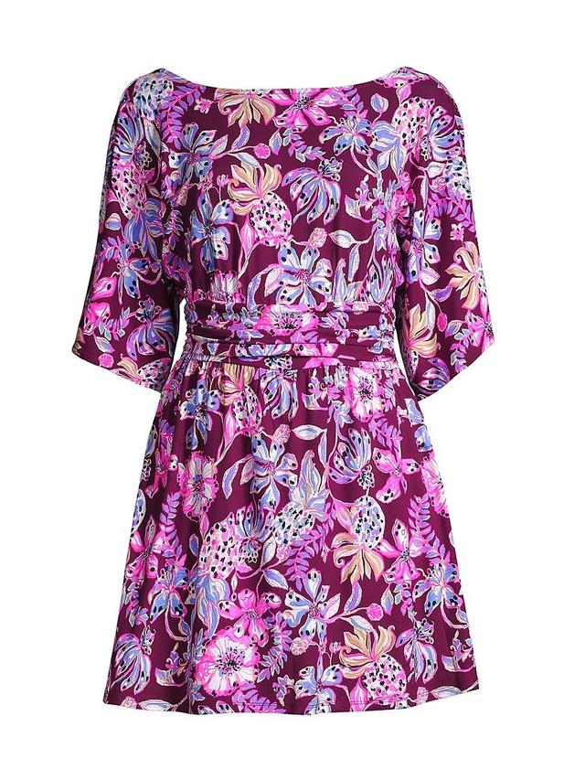 Womens Parigi Floral Boatneck Minidress Product Image