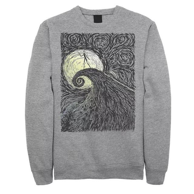 Mens Disney The Nightmare Before Christmas Spiral Hill Portrait Sweatshirt Product Image