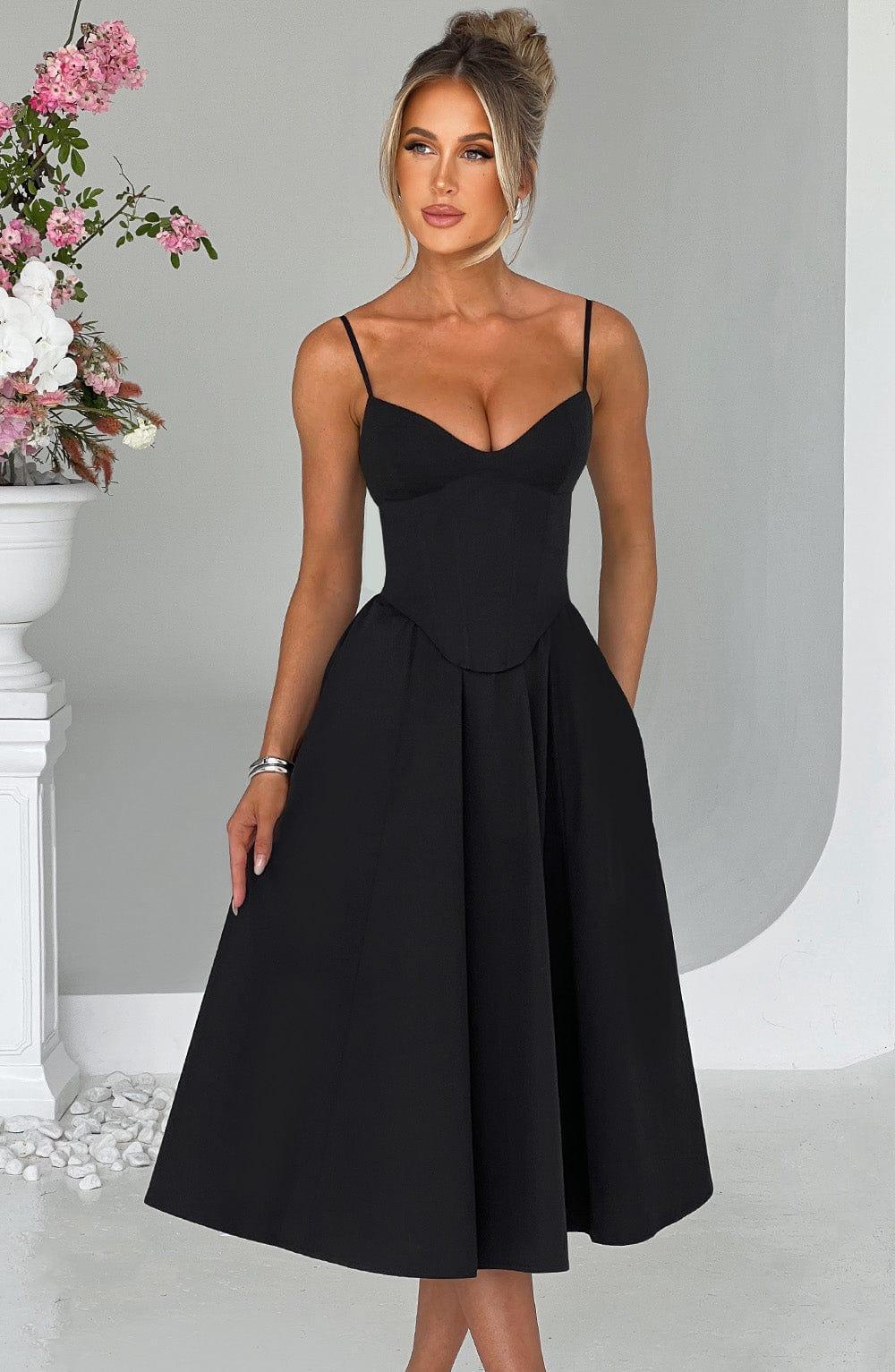 Mariella Midi Dress - Black Product Image