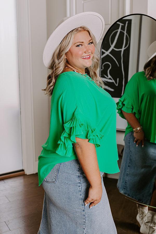 Margarita Date Shift Top in Jade Curves Product Image